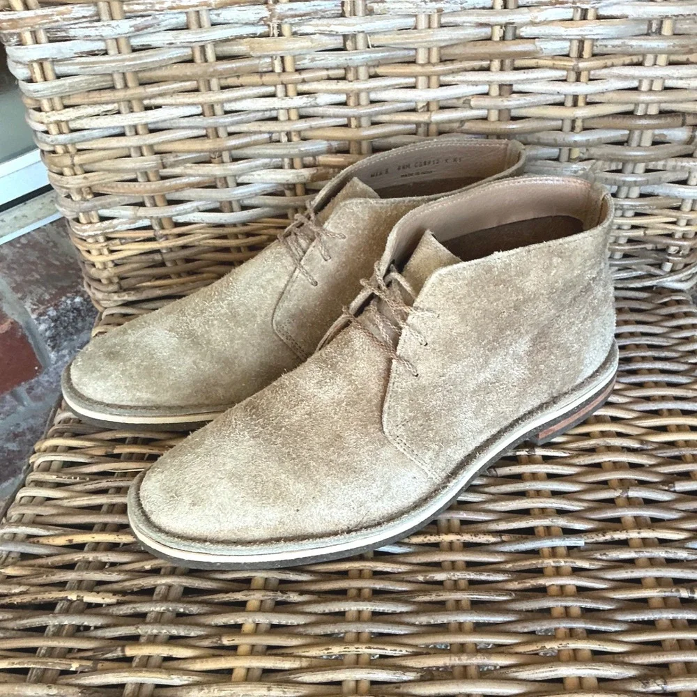 Cole Haan Mens Tan Suede Chukka Desert Boots C09912 Beige Ankle Boots Size 8.5M